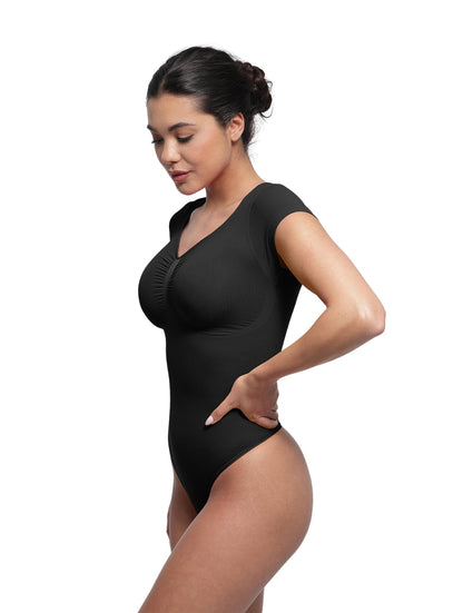 V-Neck Sculpting Tee Bodysuit