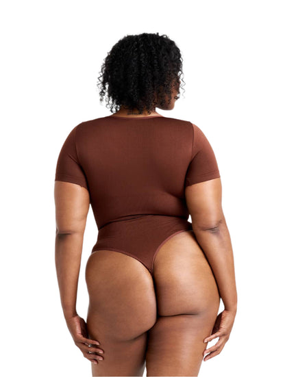 Square Neck Thong Bodysuit